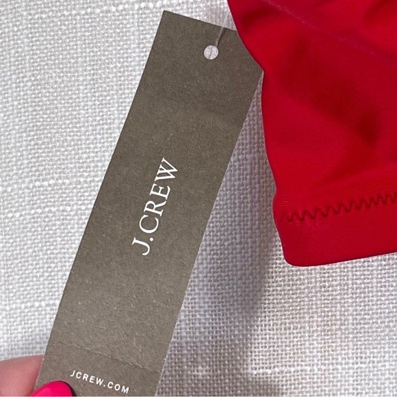 J Crew NWT Heritage Scoop Neck Bikini Top Red Sizes M & L - Picture 10 of 12